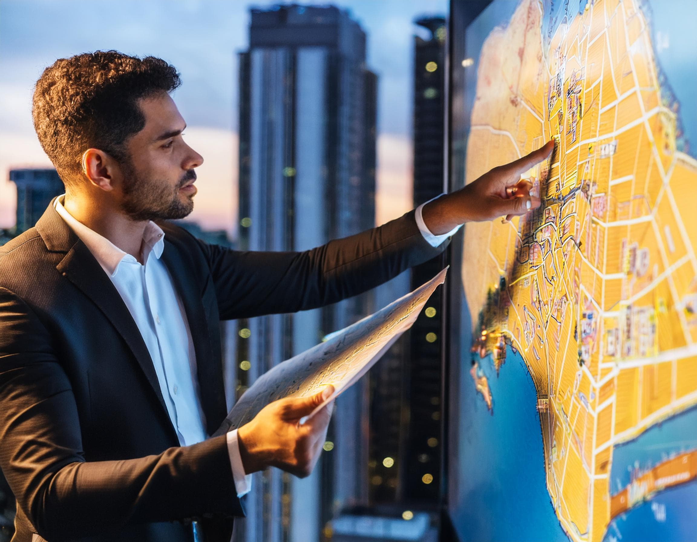 corretor analisando bairros interessantes em são paulo