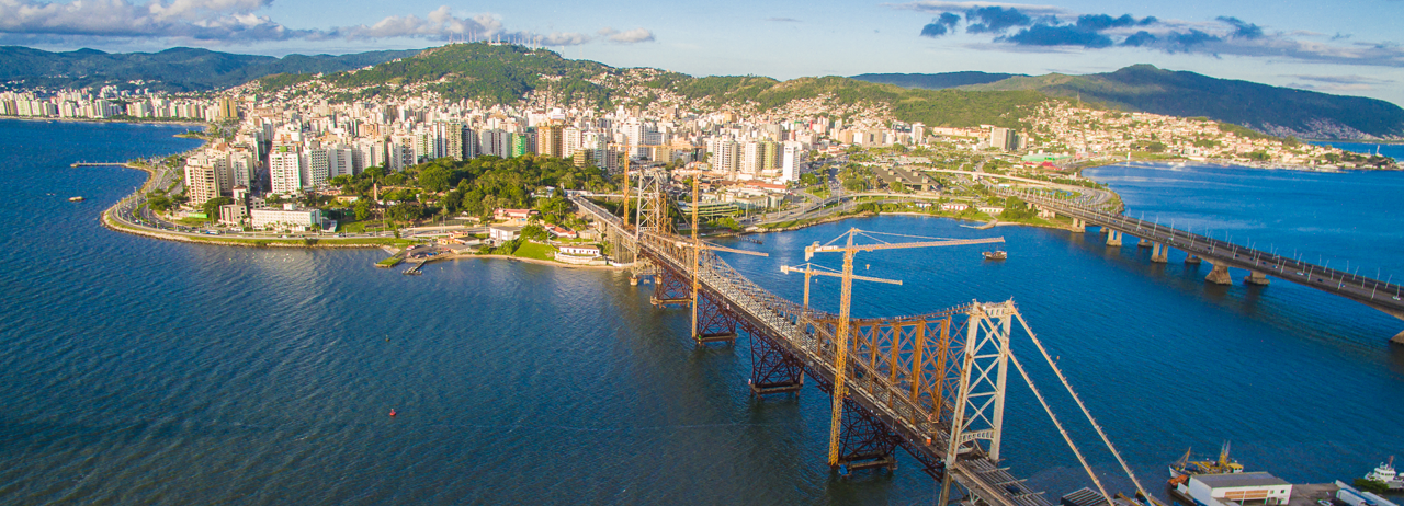 Foto aérea de Florianópolis